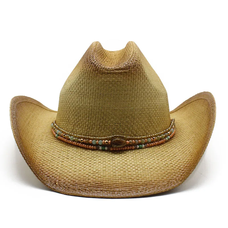 Cowboy Hat Tibet Travel Photography Beach Sun Hat New Men And Women Colorful Thread Straw Hat Bowler Hat Summer