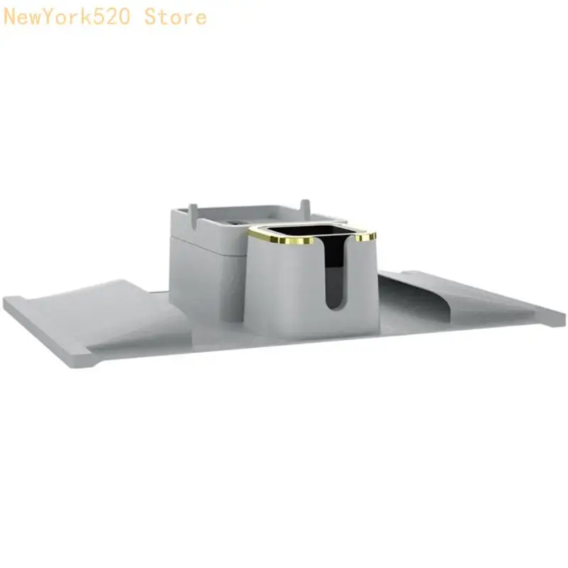 Sofa Armrest Cup Holder Rack With Deeply Grooves And Side Pockets For Beverages N84C