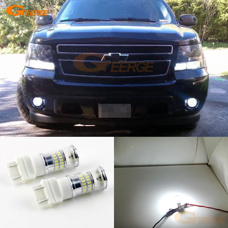 

For Chevrolet Avalanche 2007 2008 2009 2010 2011 2012 2013 Day Light Ultra Bright White Reflector 3157 LED Bulbs DRL