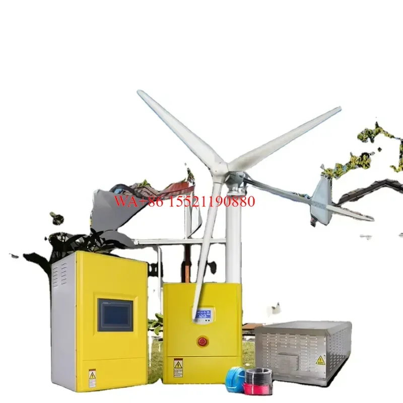 WMWMNU 10KW Hybrid Solar Wind Turbine System with Permanent Magnet Generator MPPT and PWM Controller for House Use