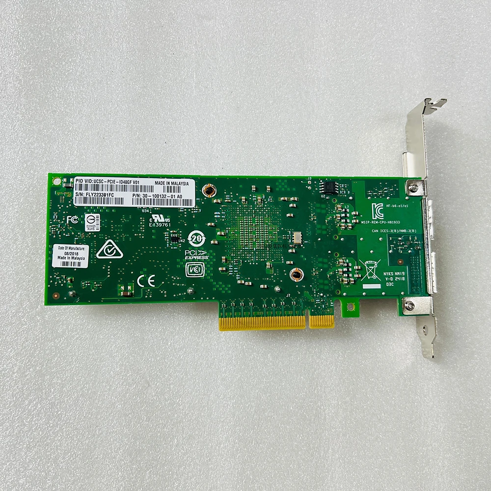 For Intel XL710-QDA2 Dual Port 40G 10G Fiber Optic Network Card UCSC-PCIE-ID40GF