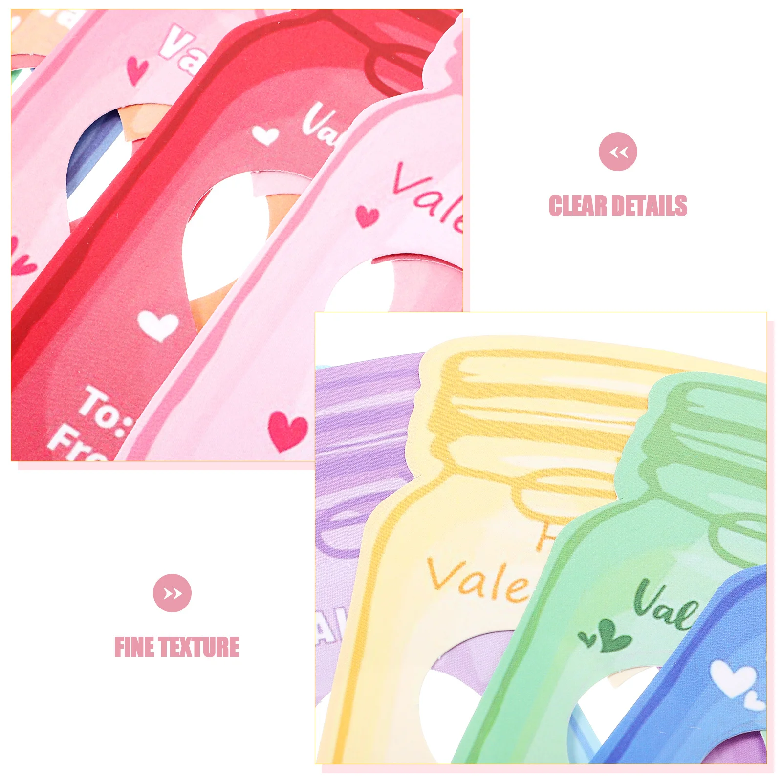 1Set Valentine's Day Drifting Bottle Card Paper Printing Technology Blank Greeting Card Gift Cards