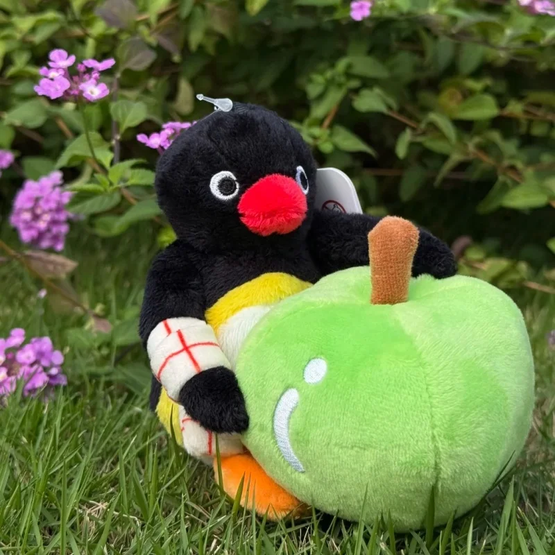 Neue echte Pingu Pinguin Kreative Obst Serie Plüsch-schlüsselanhänger Hören Kirsche Puppe Schöne Weiche Hängende Ornament Weihnachten Geschenk