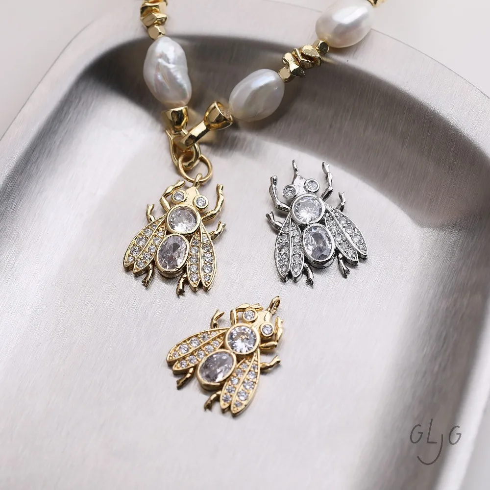 

2 шт. Изящные подвески-жучки для изготовления ювелирных изделий, фурнитура для подвесок, латунь с позолотой 14 карат, аксессуары для рукоделия, 18*25 мм