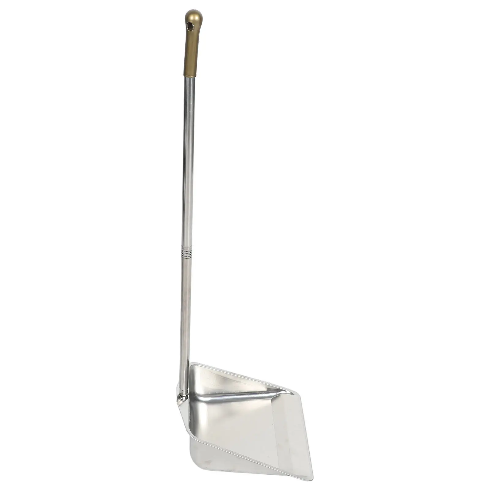 Sturdy Iron Dustpan Long Handled Upright Heavy Duty Metal Sweeping Pan for Household Cleaning Garage Workshop Pet Hair Dust