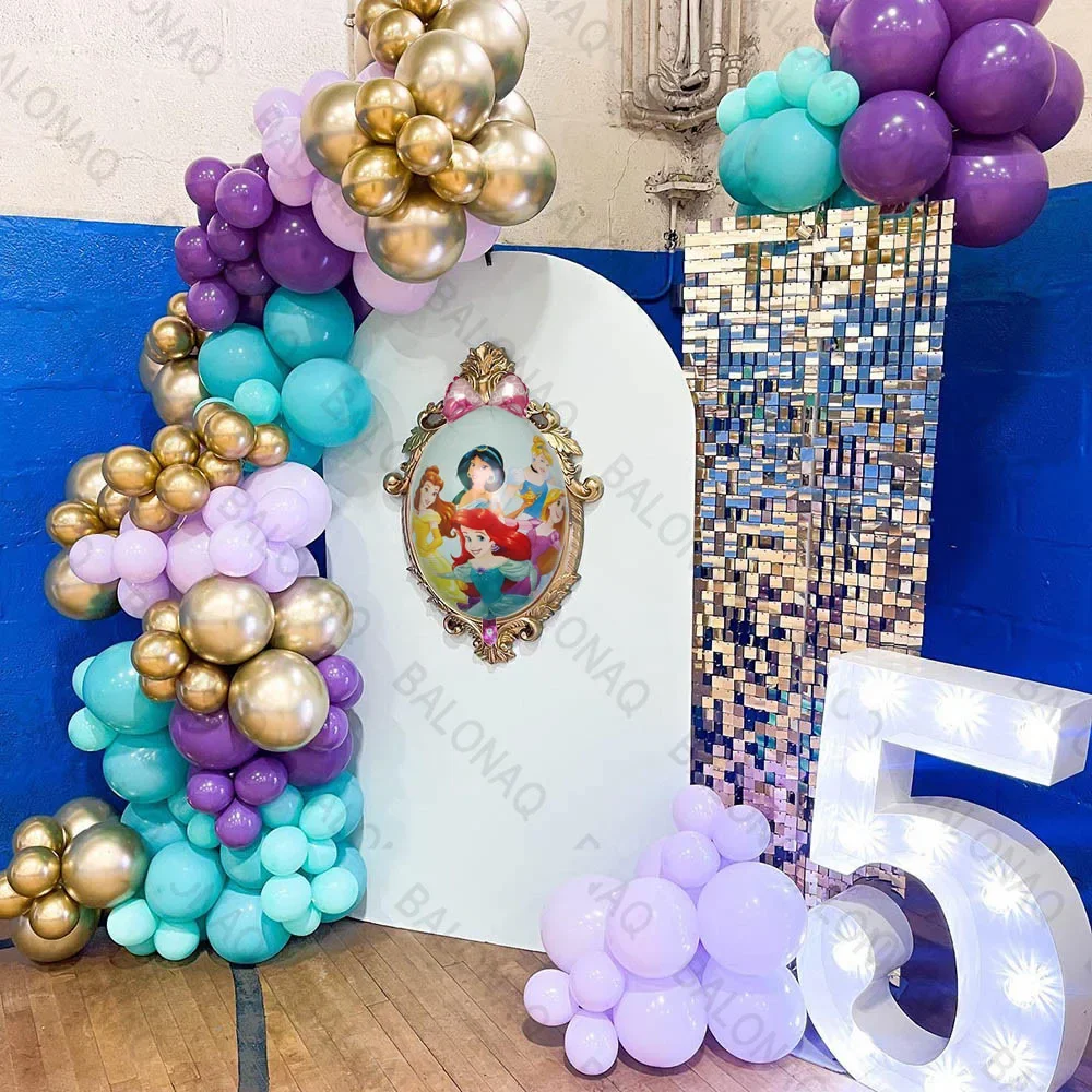 110Pcs Aladdin Jasmine Princess Theme Birthday Party Balloons Garland Arch Kit Decoration Baby Shower Girls Faovr Ballon Globos