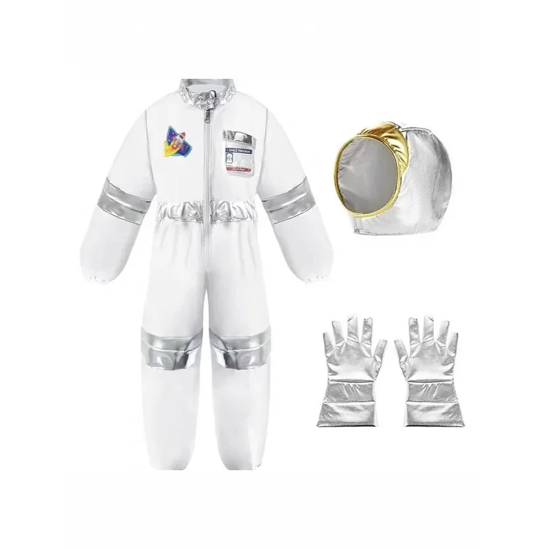 Deluxe Boys Girls White Space Astronaut Costume Suitable For Book Week Halloween Carnival Out Space Themed Party Kids Costume！1e