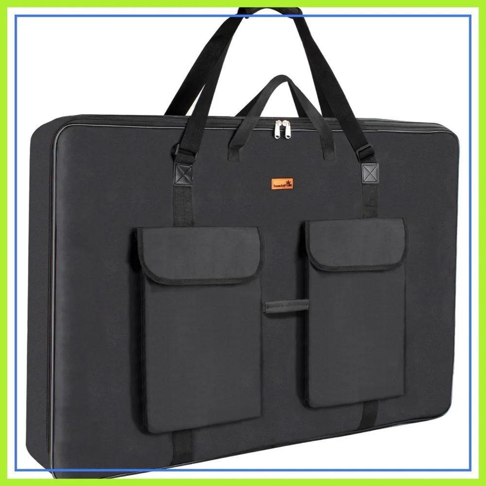 

36x48in Waterproof Art Portfolio Bag - Heavy Duty Storage for Artwork, Canvas, Posters, Black