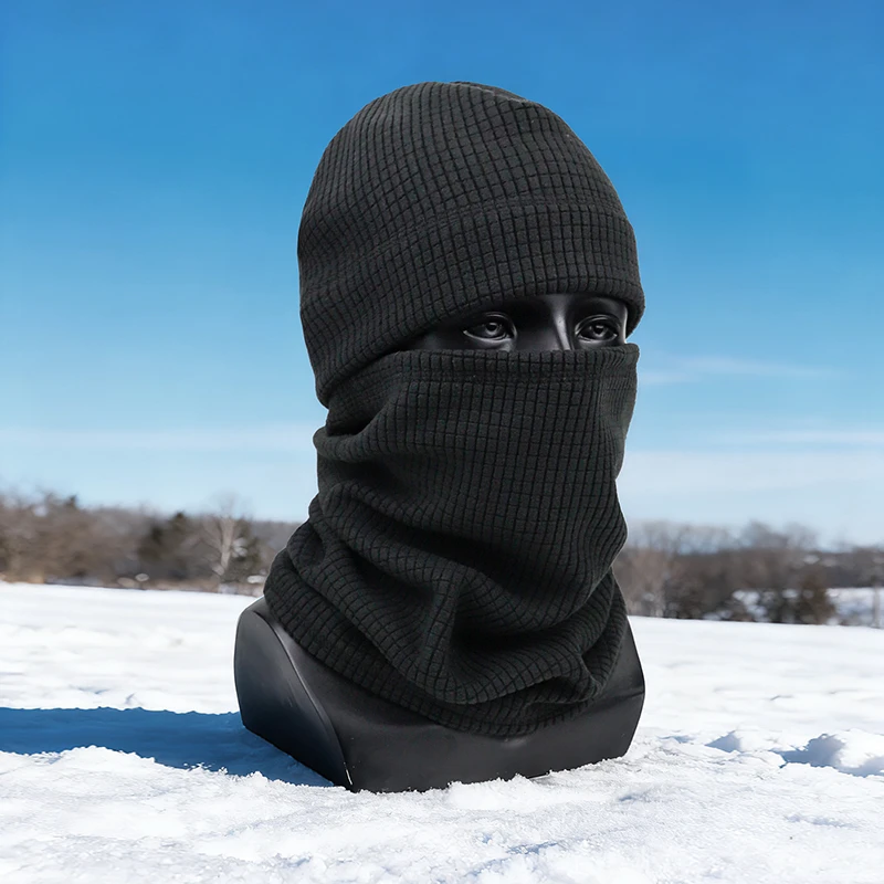 Winter Verdicken Warme Gesichtsmaske Hut Set Outdoor Camouflage Radfahren Wandern Ski Cap Taktische Thermische Hals Wärmer Hüte Für Männer Frauen – Detail 4