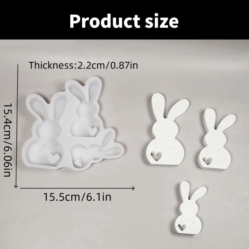 กระต่ายแม่พิมพ์ Easters Silicone Molds Ornament Castings Molds Plasters Molds KXRE