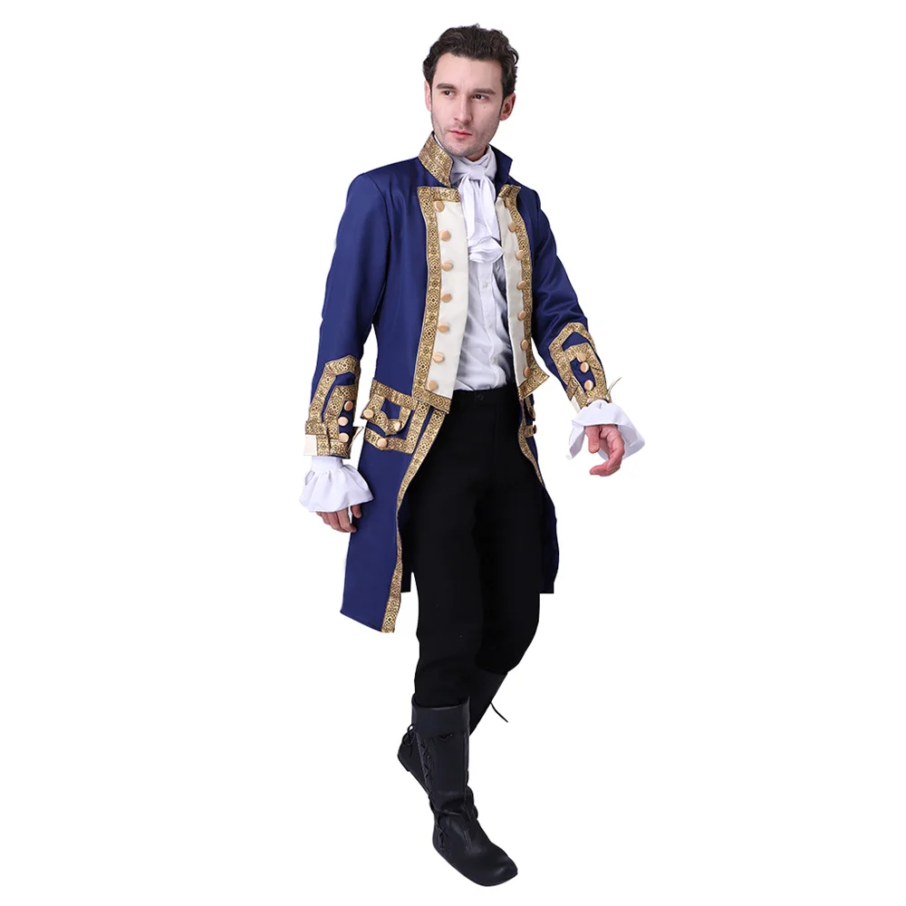 Costume da Tailcoat uniforme militare coloniale del 18esimo secolo da uomo Costume da Regency da uomo vittoriano medievale Costume di Halloween retrò