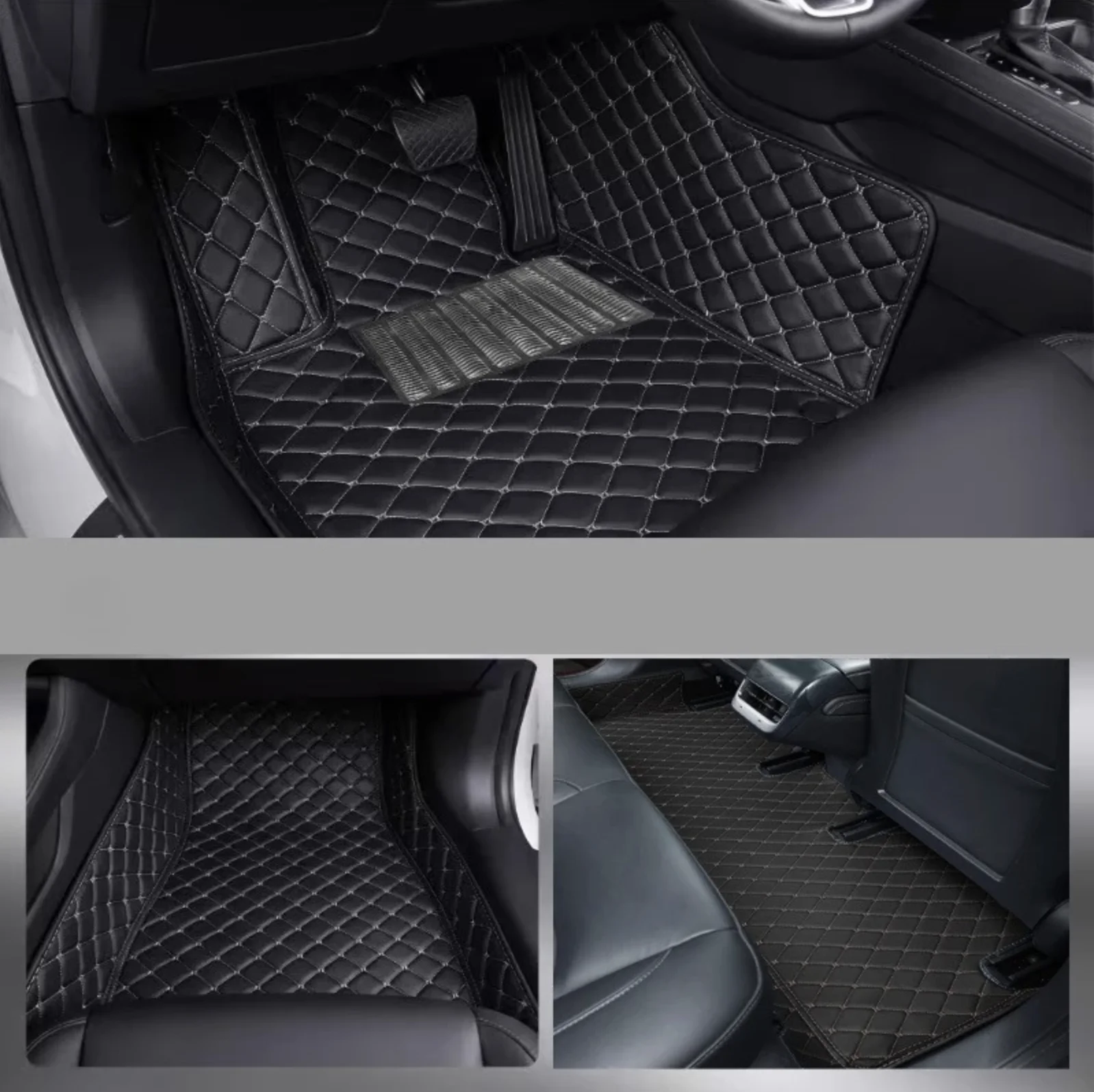 Für Toyota RAV4 Linkslenker Kunstleder-Autofußmatten, 360-Grad-Hochkant-Schutzdesign für den Fahrzeuginnenraum – Detail 6