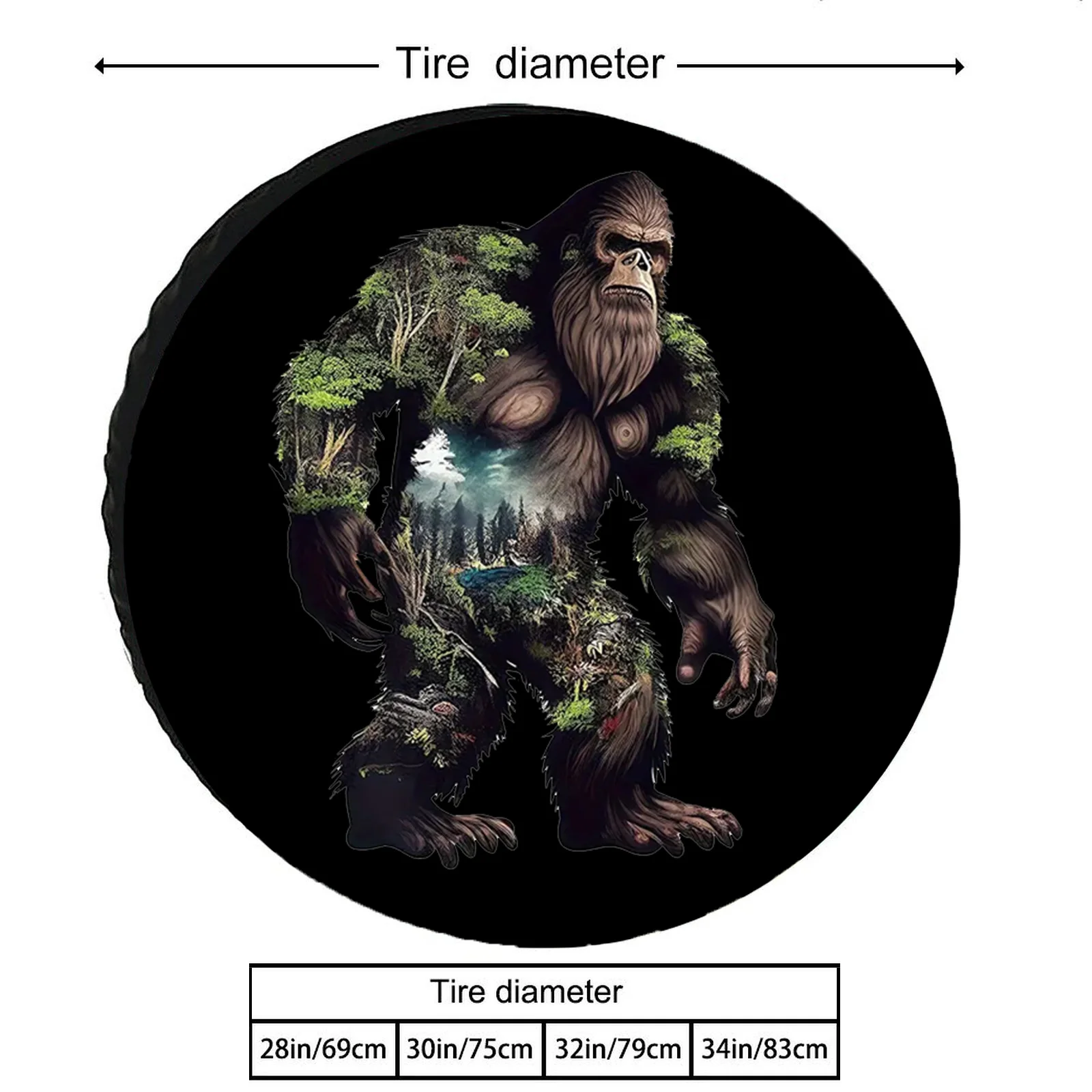 Rainproof Spare Tire Cover  Durable Polyester, Fits Most Cars, SUVs & RVs  Perfect For Camping & Travel