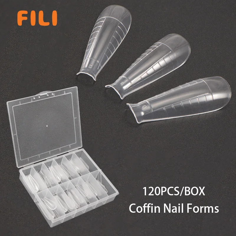 FILI acrilico Nail Form s per l'estensione delle unghie Gel UV sistema di costruzione rapida stampo bara francese Dual Forms Top Mold per Nail Form