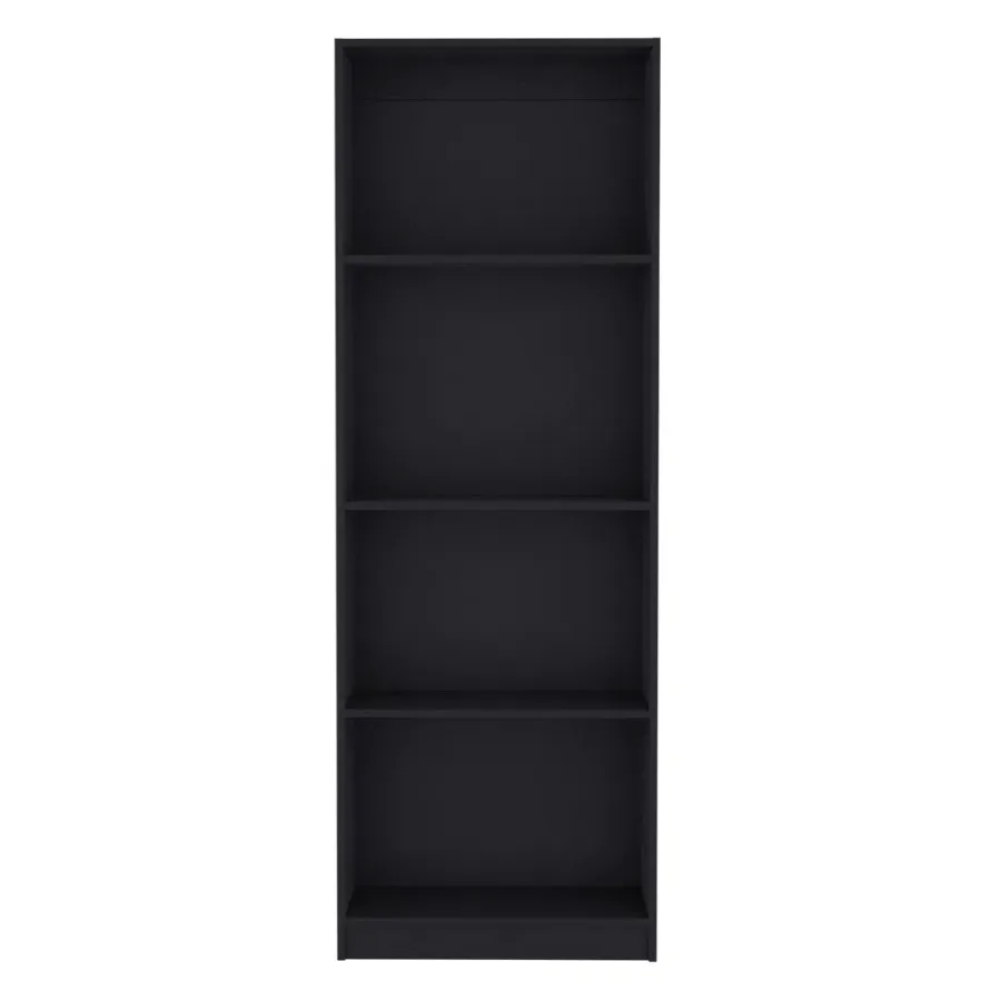 Black Office Bookcase Storage Shelving Unit Benzoni
