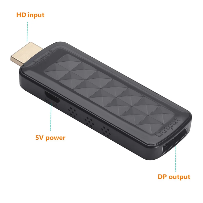 TA-4K 60Hz -Compatible To Displayport Adapter Converter Black Converter Converter Computer Monitor Cable
