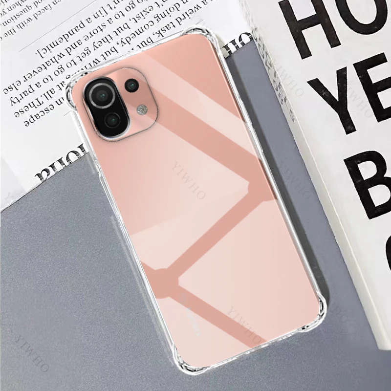 Clear Phone Case for Xiaomi Mi 11 Lite 5G NE 2109119DG TPU Thickened Transparent Case for Xiaomi11 Shockproof Anti-scratch Cover