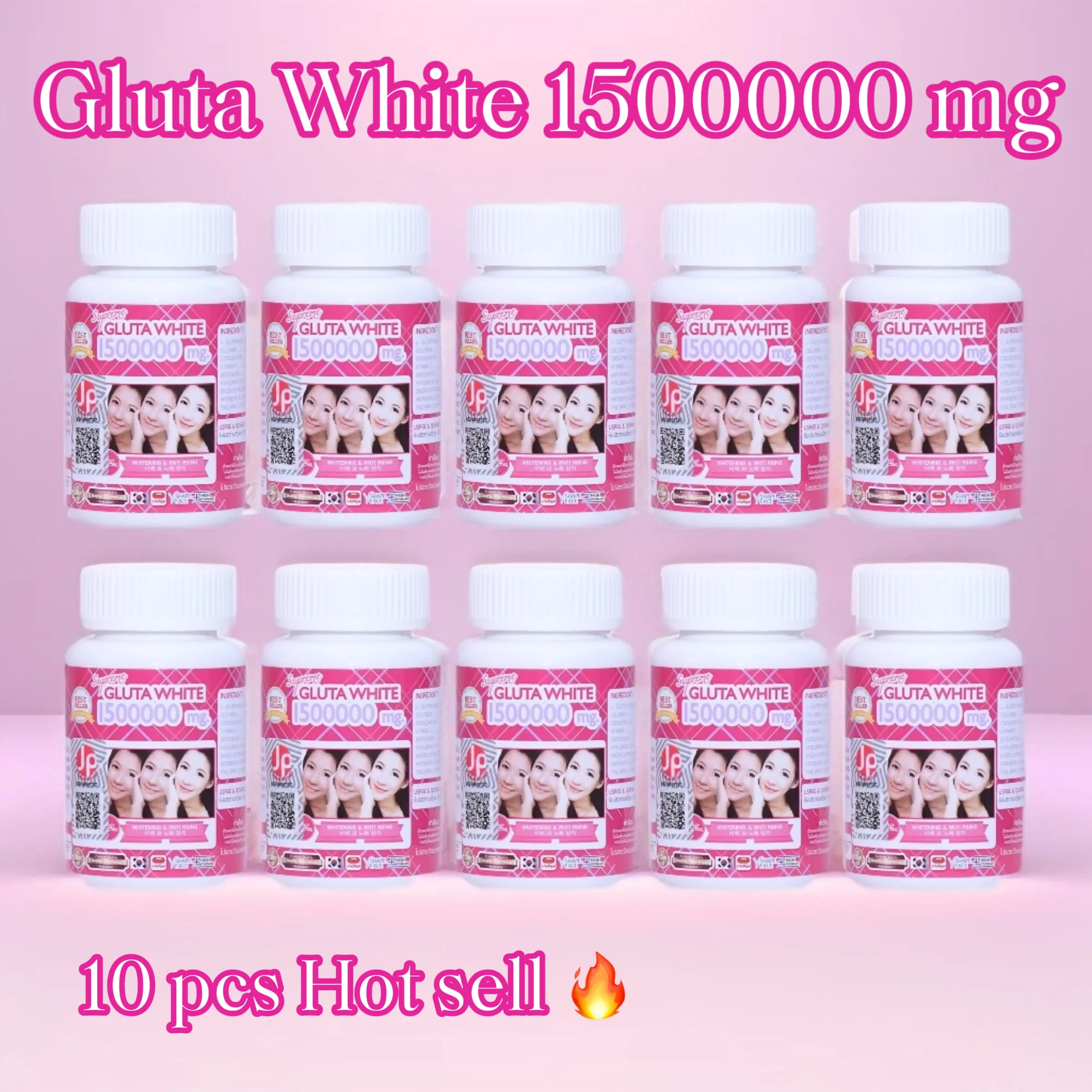 5pcs boxes Supreme Gluta 1500000 mg SKin Care  white skills Niacinamide, coenzyme 10, a variety of collagen care for the skin