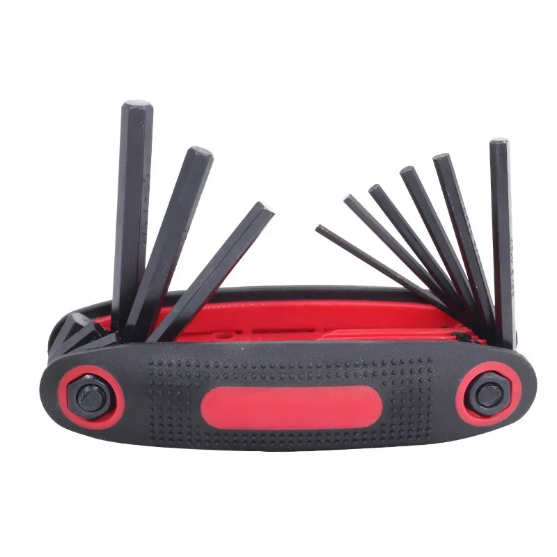 Archery Allen Wrench Tool 9 in 1 Universal Multi Wrench Foldable Inch Repairing Tool Multi Wrench Tool for Archery Adjustment Bo