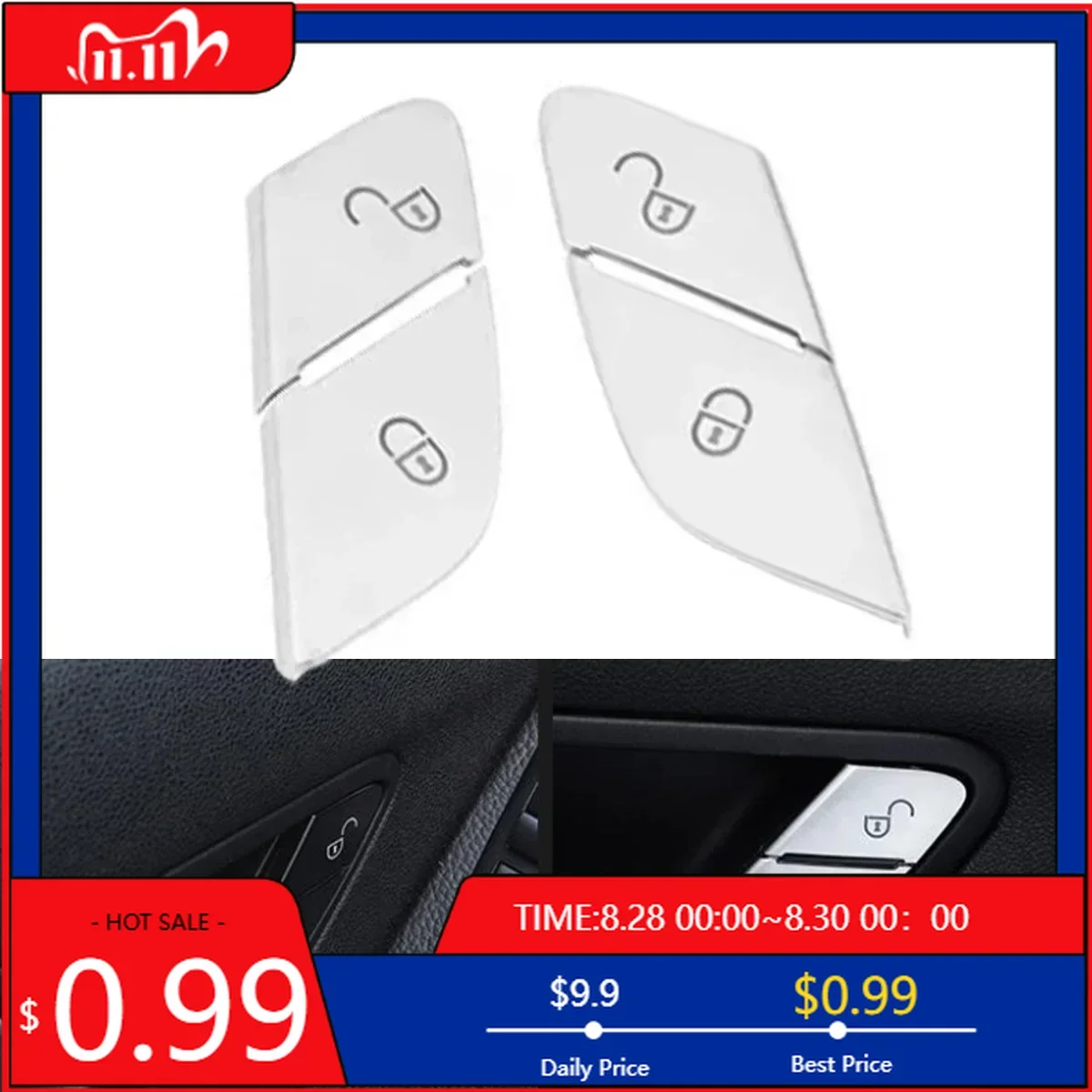 

Внутренние наклейки на дверной замок автомобиля, кнопка разблокировки, крышка, наклейки, наклейки для Mercedes Benz A B R GL ML Class W169 W245 W164 X16