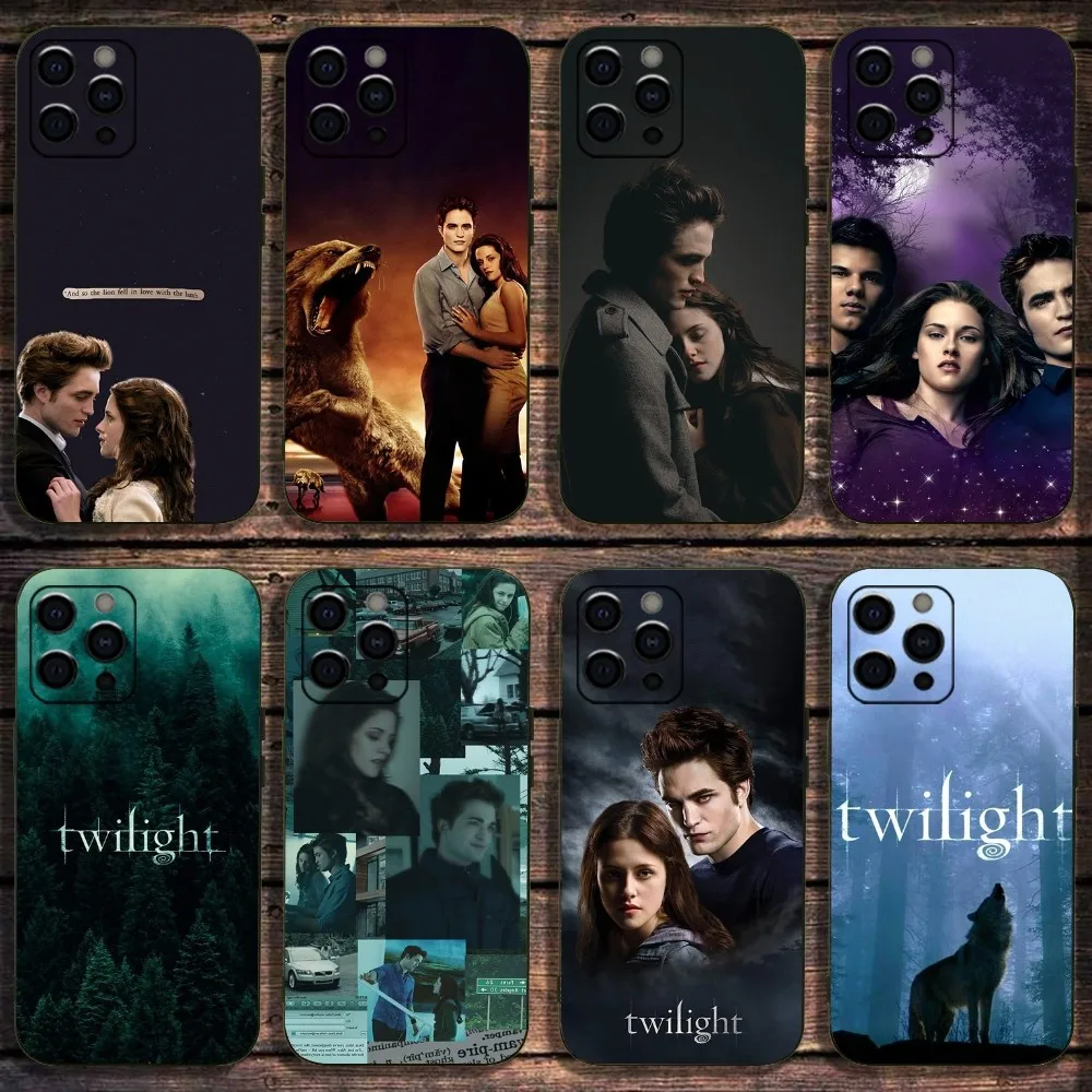 T-Twilight TV Series Phone Case For Apple iPhone 15,14,13,12,11,Pro,X,XS,Max,XR,Plus,Mini Soft Black Cover