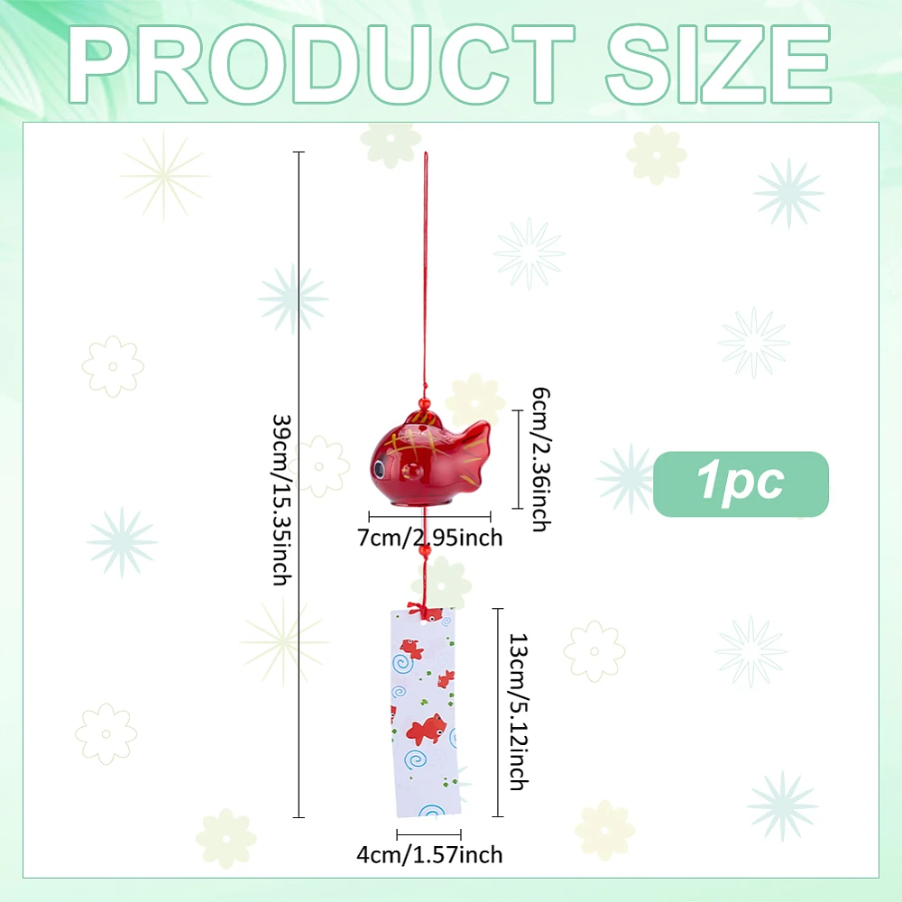Wind Chimes Red Wind Bells Handmade Hanging Pendants Ornament for Spring Birthday Festival Gift Home Bedroom Garden Courtyard