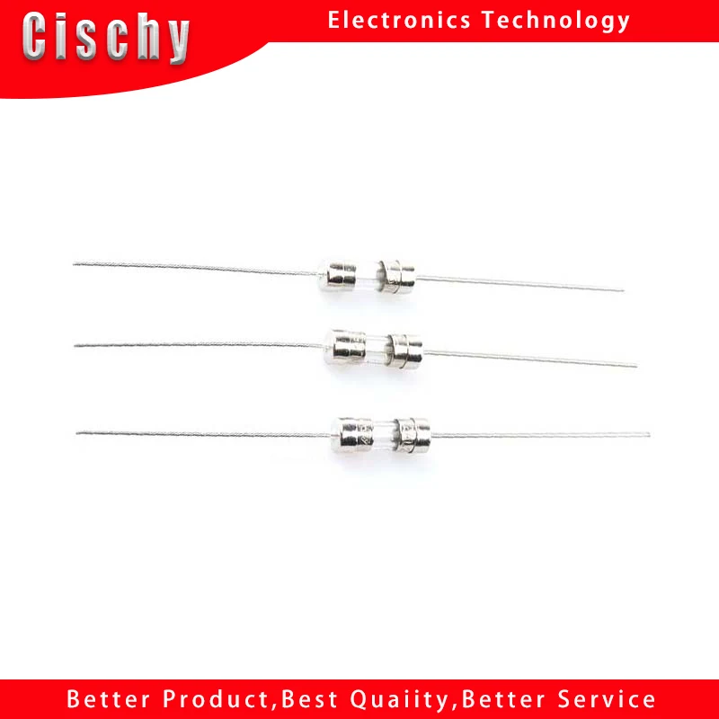 10pcs/lot 3.6*10 Fast-blow Glass Tube Fuse Fast Break With pin 3.6x10mm 3A 3.15A  5A 6.3A AMP 250V