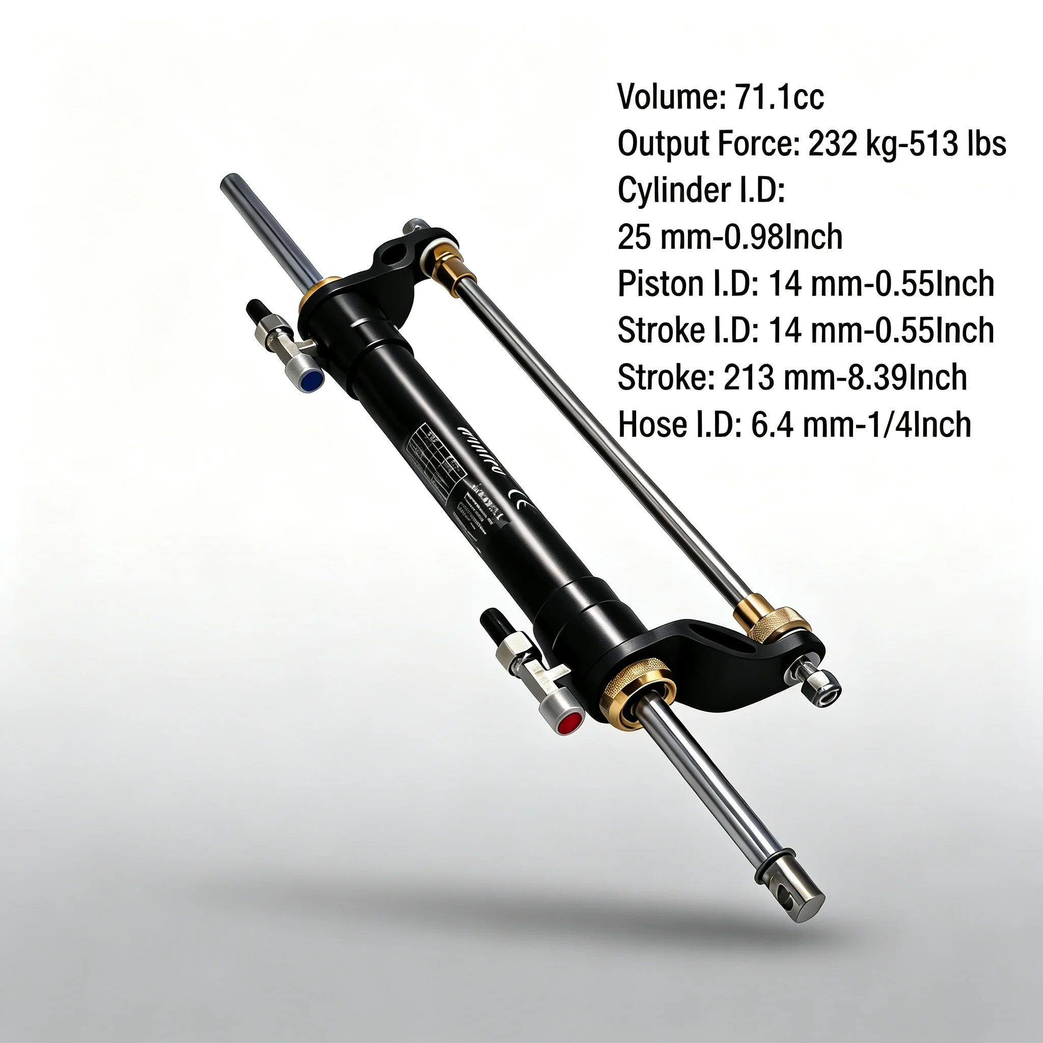 Winibo ZA0301 Up to 90HP Hydraulic Steering Kit Helm Pump Cylinder & Tubes Marine Parts for Outboard Boat