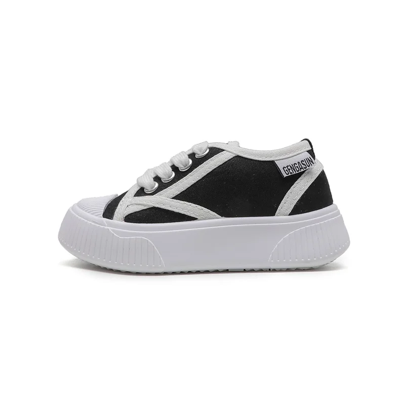 Children Canvas Shoes Kids Casual Soft-Soled Non-Slip Sneakers Spring Autumn Breathable Solid Color Shoes