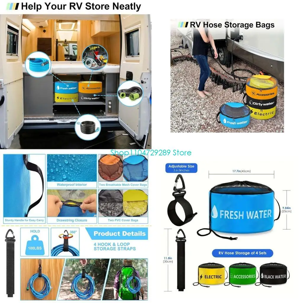 

D8KE 4pc Drain Pipe Storage Built Using Tear Resistant Material