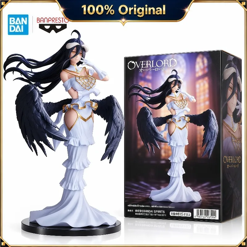 In Stock 100% Original Banpresto OVERLORD Albedo Elegant Wing Dress Anime Collectible Figures Desktop Home Room Decoration Gifts