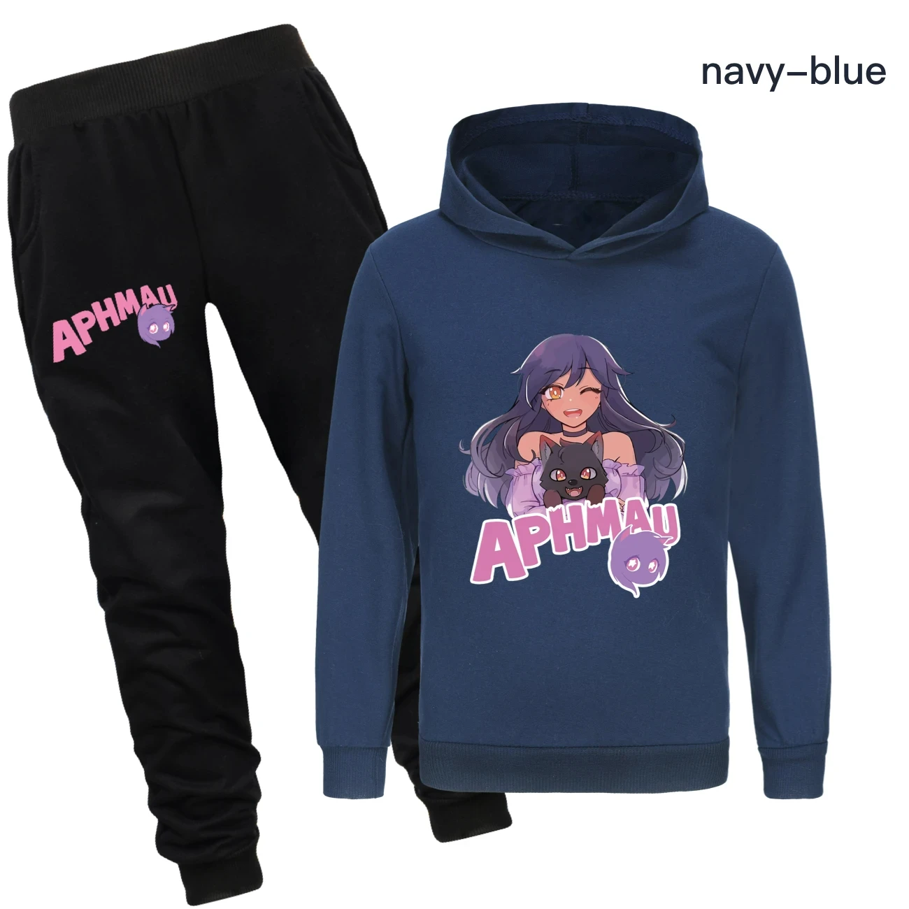 Teenager Boys Casual Clothing Kawaii Aphmau Merch Clothes Kids Cartoon Hooded Sweatshirts+Pants 2pcs Sets Toddler Girls Outfits