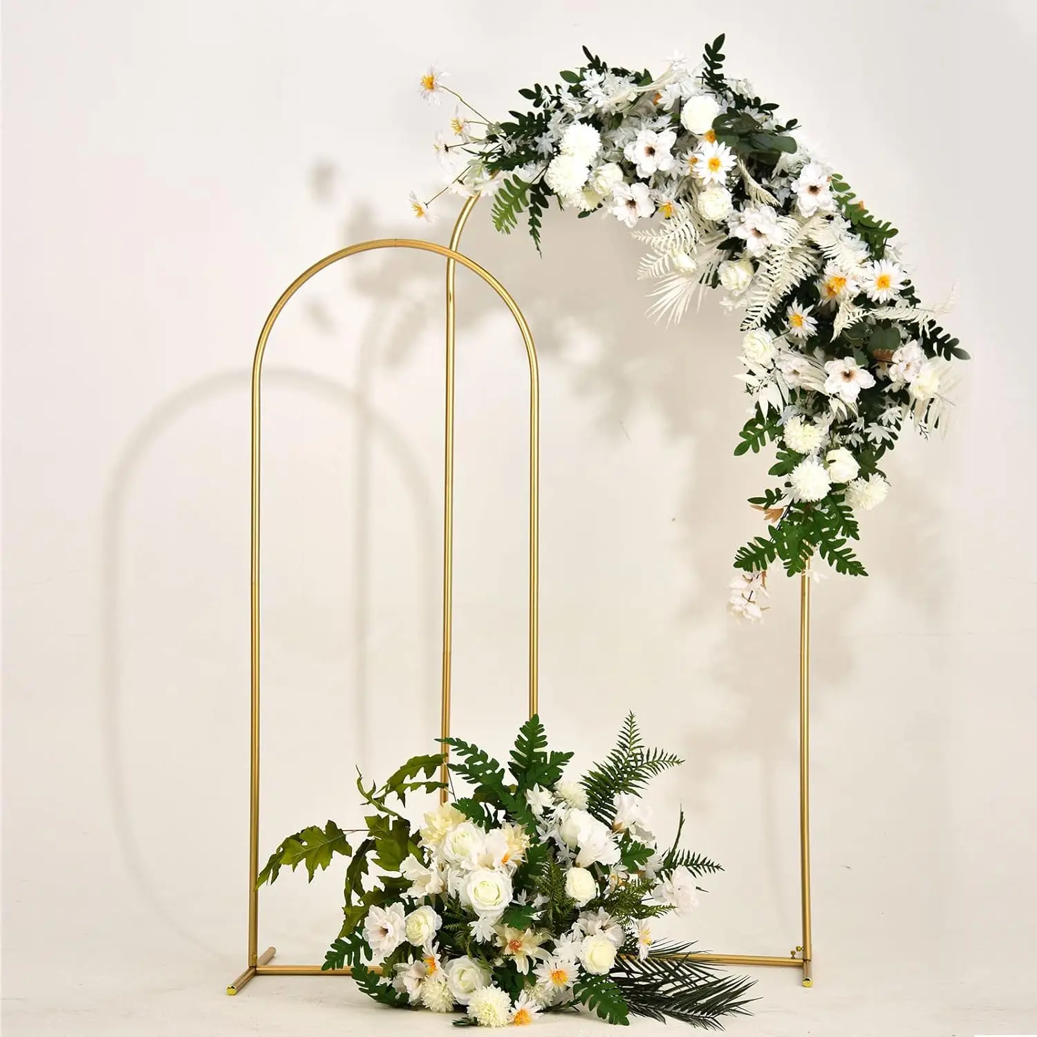 

Gold Wedding Arch Stand for Birthday Party Wedding Ceremony Bridal Decoration(5Ft,6Ft) Garden Arbors Balloon Garland Arch Kit