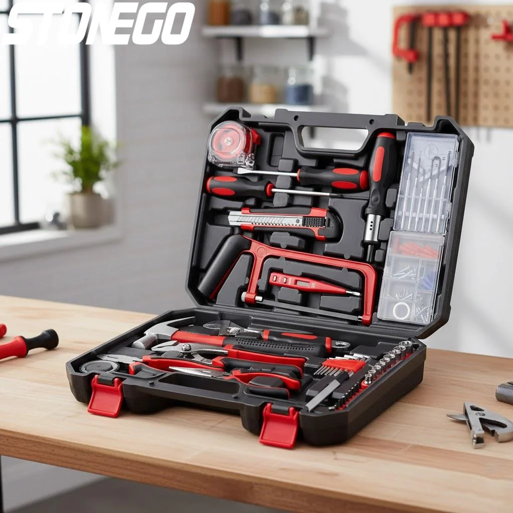 

19 43 108pcs Household Hand Tool Kit Set DIY Tool Kit with Saw Screwdriver Hammer Tape Wrench Pliers for Home Improvement