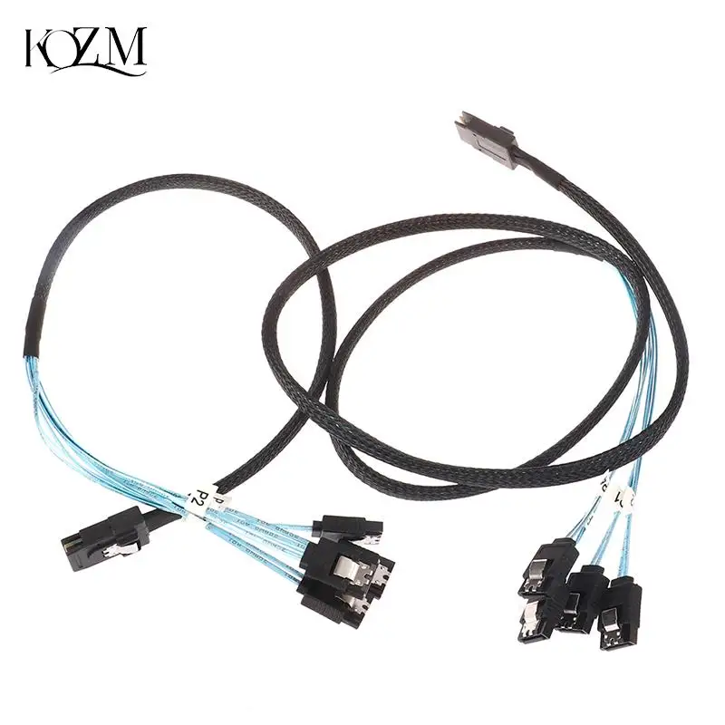 Кабель SAS SATA Mini-SAS SFF-8087 к 4 SATA кабель Mini SAS 4i SFF8087 36P к 4 SATA 7P кабель 12 Гбит/с 1/0.5 м данные жесткого диска