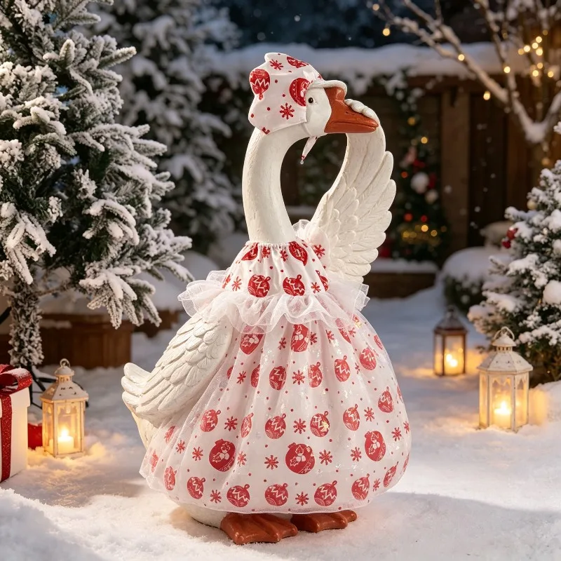 23 Inch Statue Goose Clothing Dress Up Props Party Supplies Set New Product Porch White Goose Clothing