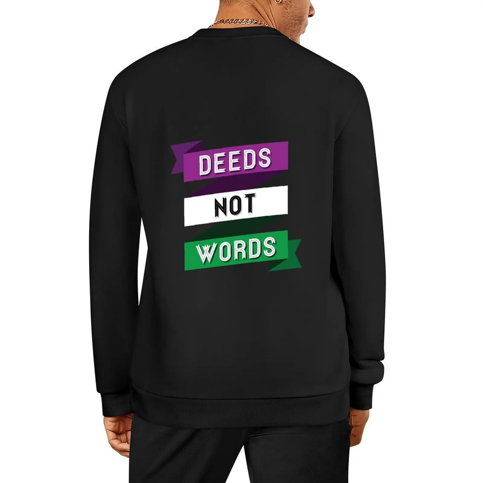 

Deeds Not Words Pullover men's sweat-shirt set men clothes winter clothes autumn new products sports sweatshirt man