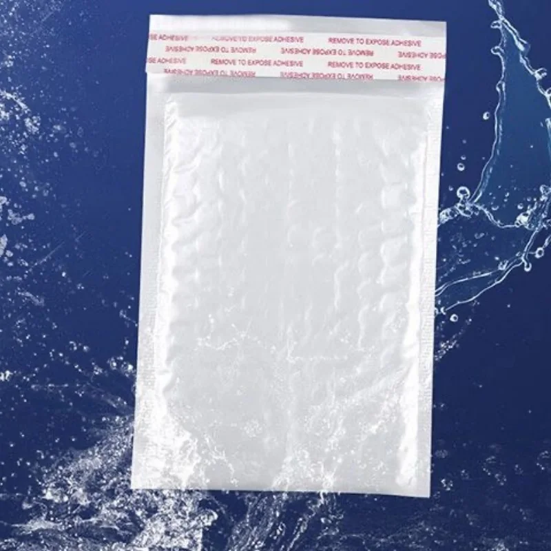 50Pcs White Express Bags Foam Bag Shockproof Packaging Bag Bubble Bag Material Self Sealing Envelope Express Bubble Bag