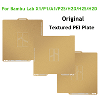 Official Original For Bambu Lab X1/P1/A1//P2S/H2D/H2S/H2D Double sided Textured PEI Plate A1 Mini H2D H2S H2C P2S Build Plate