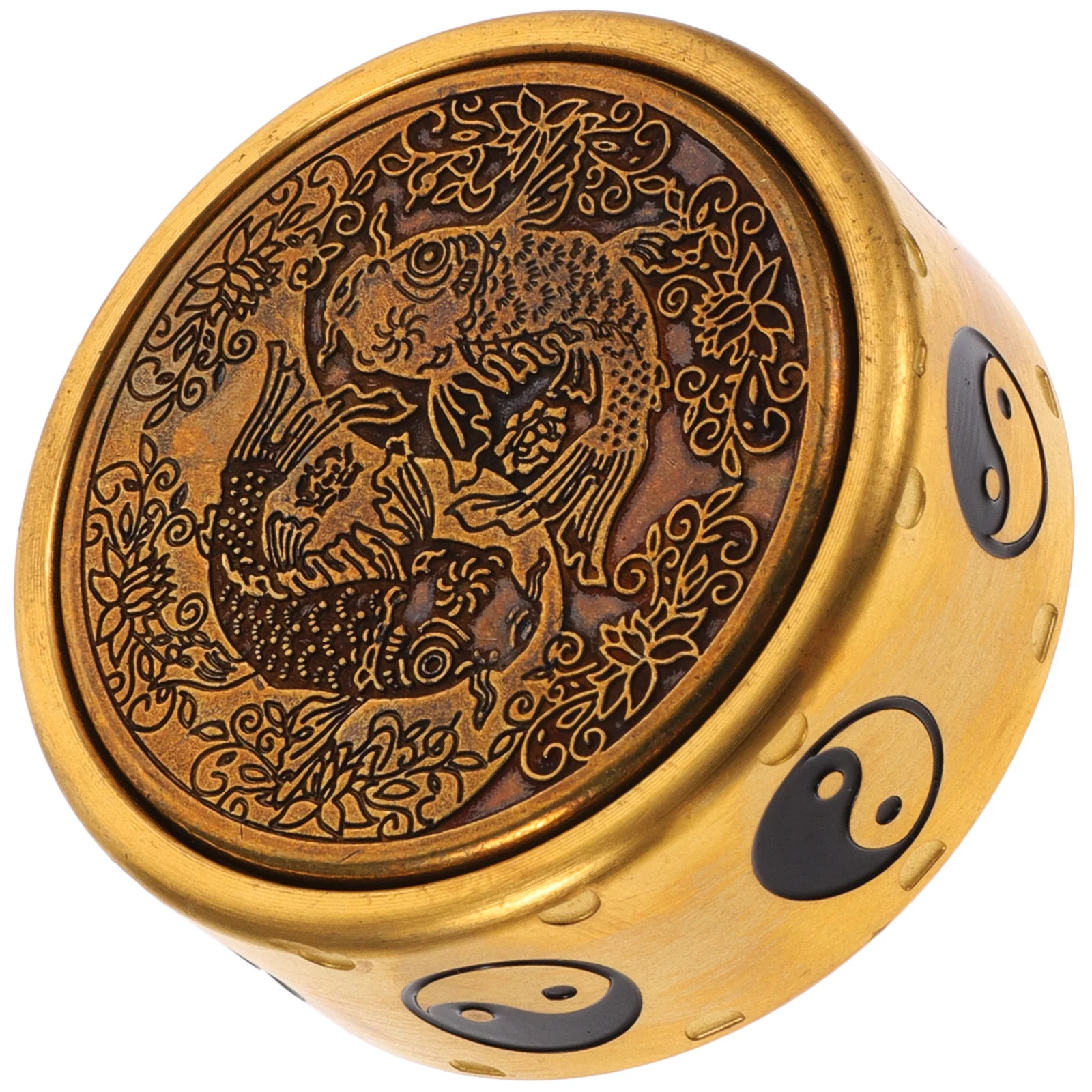 Giroscopio da dito leggero in ottone a otto diagrammi, antistress, in metallo, per adulti e bambini