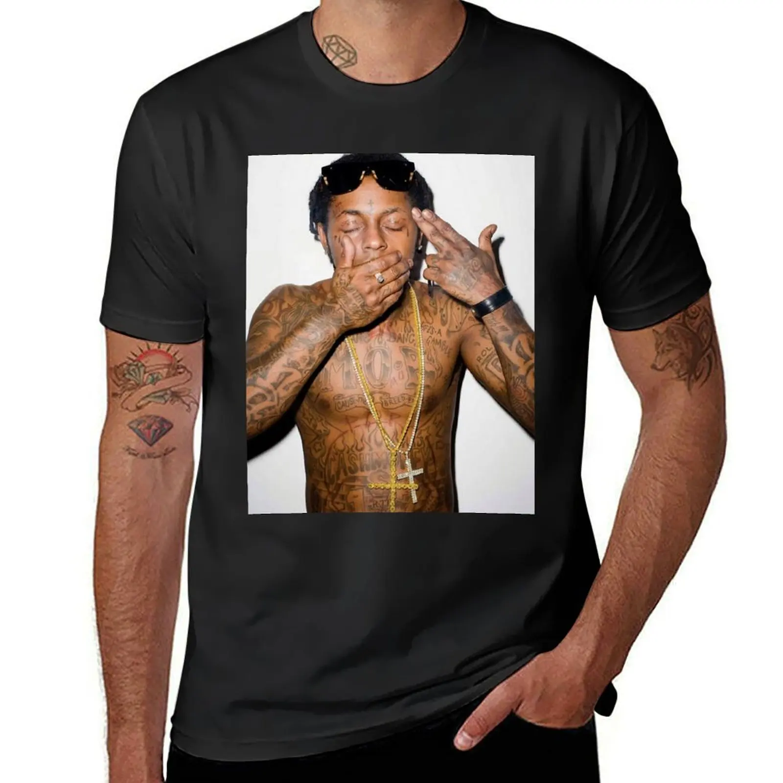 

smoke wayne gun T-Shirt customs design your own korean fashion men workout shirt