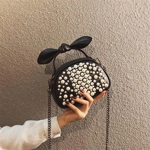 Small Round Bag Versatile for Women In Summer Pearl High-End Feeling French Niche Chain Fashion Crossbody Women's Bag
