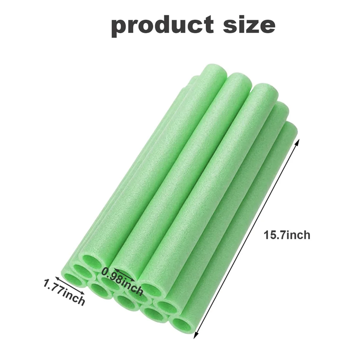 12Pcs Trampoline Pole Foam Sleeves,Trampoline Padding Replacement,Trampoline Protective Sleeves Foam Tubing Green