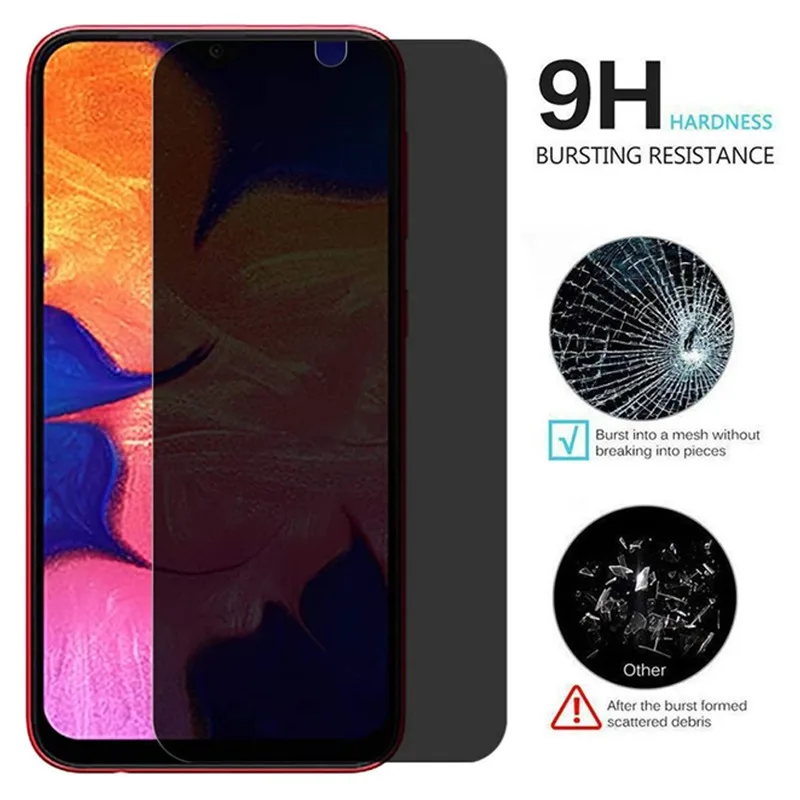 Privacy Tempered Glass For Samsung Galaxy A50 A10 A70 A71 A80 A90 5G Anti-Spy Glass For Samsung M10 M20 Screen Protectors