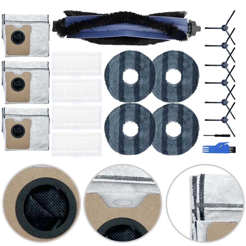 Hauptbürste Seitenbürste Filter Mopp Tuch Staubbeutel für Eufy für Omni C20 Roboter Staubsauger Zubehör