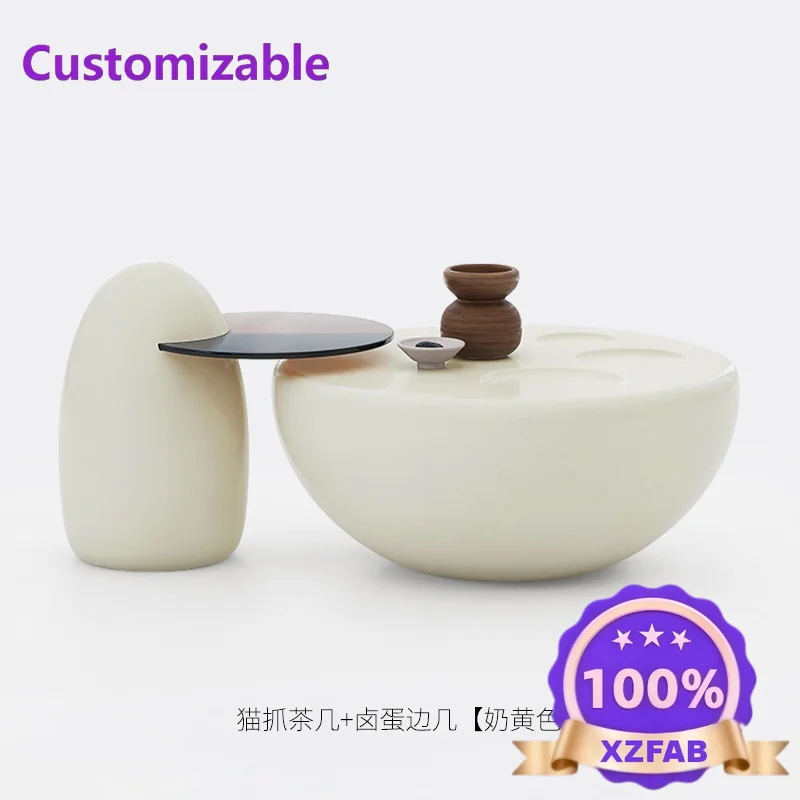 Factory Direct 2026 Cream cat claw coffee table, living room modern household combination small apartment