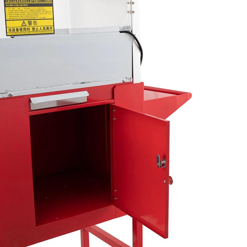 Macchina per popcorn tipo carrello con luce interna