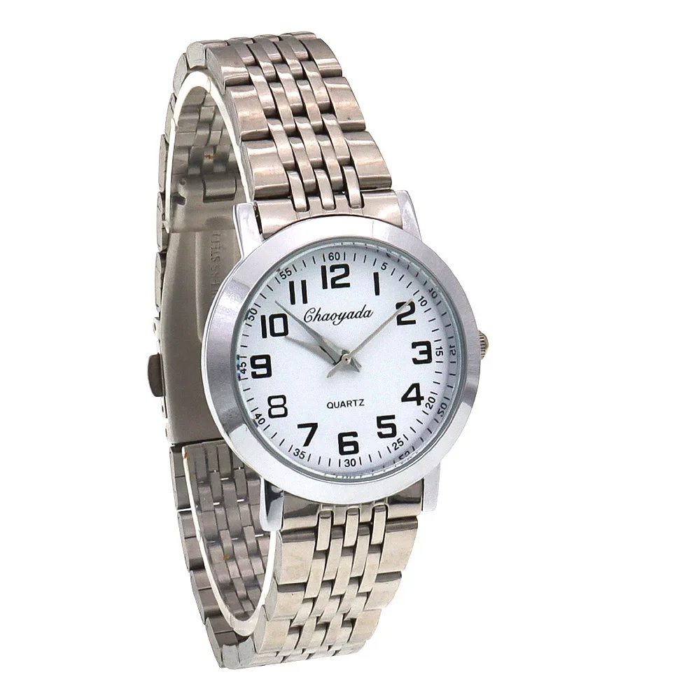 นาฬิกาดิจิตอลผู้หญิงนาฬิกาคุณแม่แบบเรียบง่ายนาฬิกาควอตซ์ของขวัญนาฬิกาผู้หญิงนาฬิกาสแตนเลสสุดหรู