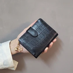 New Design Girl Fashion PU Leather Short Wallets Small coin Purse Change Purse zipper  Crocodile pattern