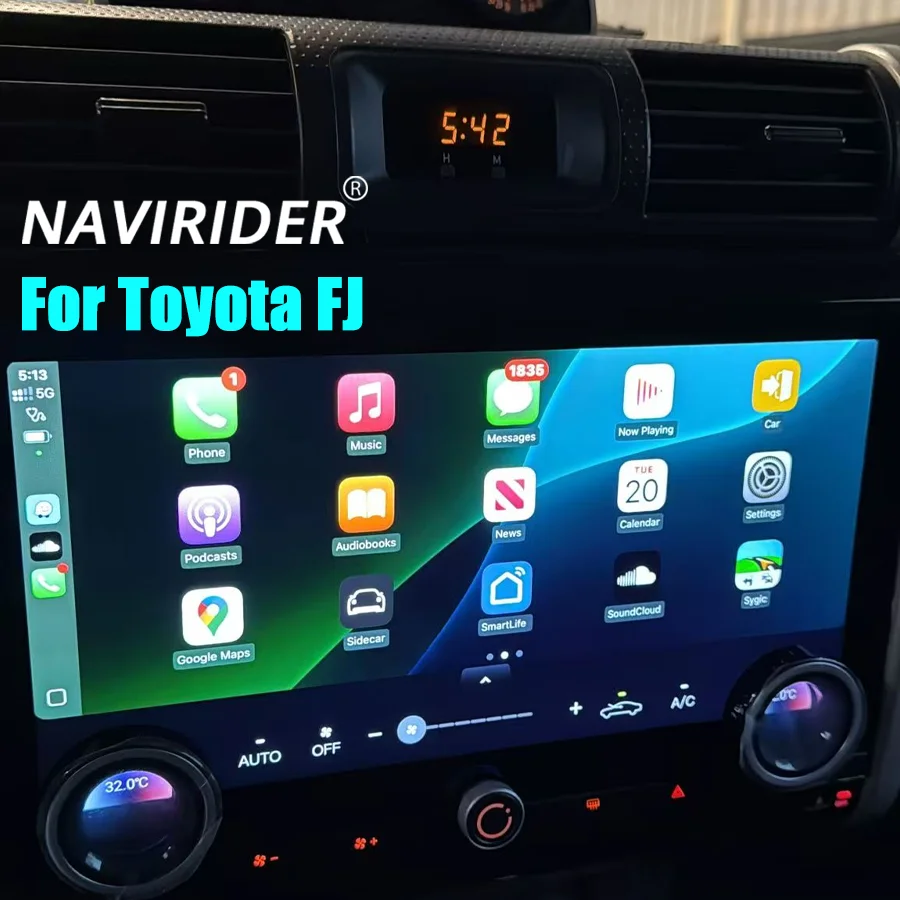 

13.3inch Car Radio For Toyota FJ Cruiser J15 2007-2024 Android GPS Navigation Stereo RDS BT QLED Multimídia Player Auto Carplay